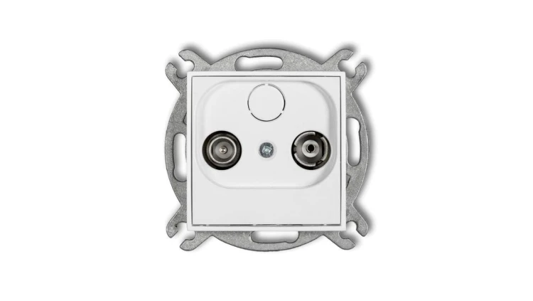ICON Mechanizm gniazda abonenckiego RTV końcowego 2dB biały IG2K