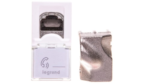 MOSAIC Gniazdo komputerowe pojedyncze RJ45 kat.6 STP białe 076563