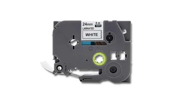 Qoltec Taśma do BROTHER TZ2-251 24mm x 8m Biała/ Czarny nadruk
