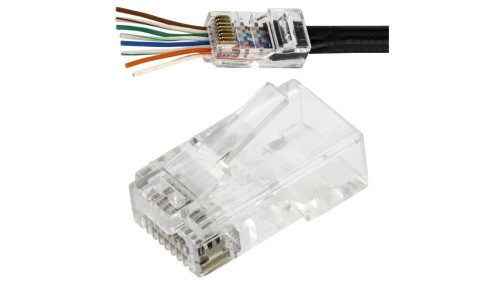 Wtyk modularny RJ45 8P8C kat.5 nieekranowany UTP drut TALVICO WORECZEK 100szt.