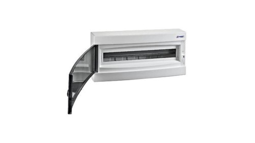 Obudowa natynkowa 1x24 IP40, drzwi transparentne