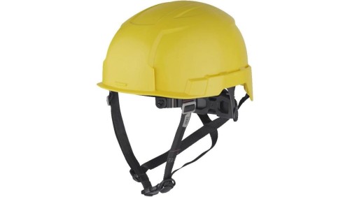 Kask ochronny przemysłowy do pracy na wysokościach niewentylowany, żółty BOLT™200 MILWAUKEE