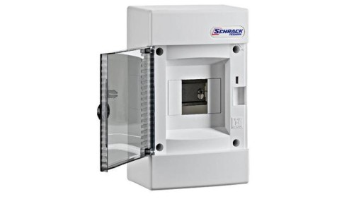 Obudowa natynkowa 1x4 IP40, drzwi transparentne