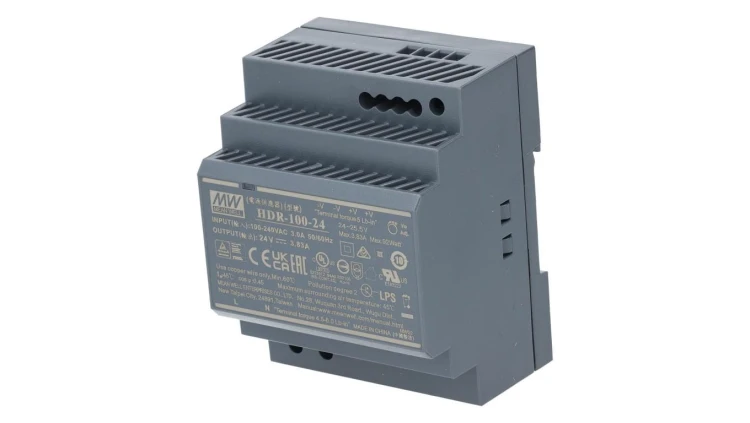 Zasilacz na szynę DIN 24V 3,83A 92W uniwersalny SLIM (4-modułowy) HDR Mean Well
