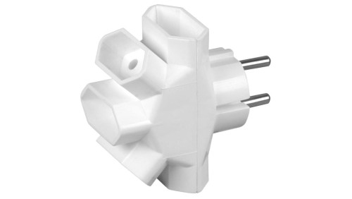 Rozgałęźnik 5-gniazdowy - 5x2P-euro, b/u, biały, 4R / 28206