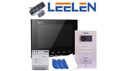 Zestaw wideodomofonowy z monitorem 7cali 305N_V31 / No18pc + zasilacz na szynę DIN (PAMIĘĆ ZDJĘĆ)