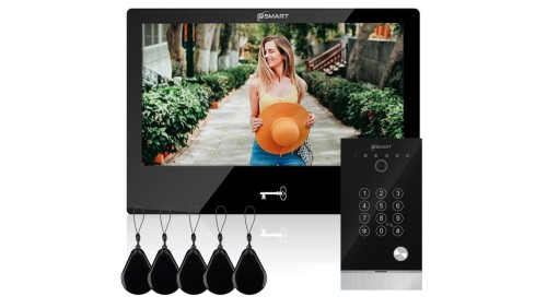 Zestaw wideodomofonowy z monitorem 10cali @Smart M10T-B-WiFi/BCKP+ 5xbrelok (z czytnikiem)