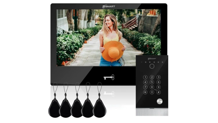 Zestaw wideodomofonowy z monitorem 10cali @Smart M10T-B-WiFi/BCKP+ 5xbrelok (z czytnikiem)