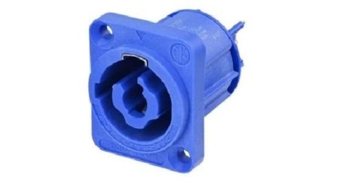 NEUTRIK Gniazdo tablicowe panelowe zasilające PowerCON 3-pin (2+PE) 20A 250V niebieskie NAC3MPXXA