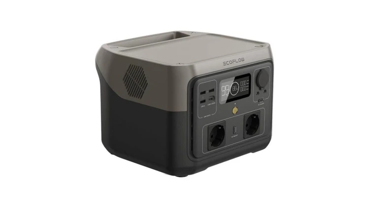 Przenośna stacja zasilania 512Wh, AC 500W, USB-A 5V 2,4A, USB-C 5/9/12/15/20V 5A, DC 12,6V 10A/3A/3A EcoFlow River 2 Max