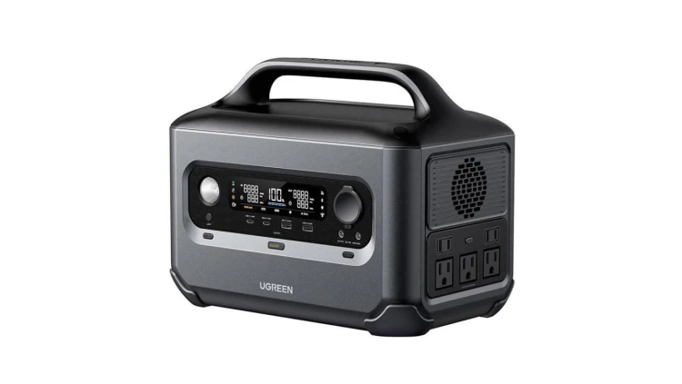 Stacja zasilania UGREEN 680Wh, 2x AC 600W, 2x USB-A 22,5W, 2x USB-C 100W 2x DC 120W PowerRoam 15050 GS600 szary