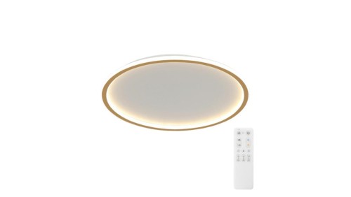 Plafon LED okrągły złoty Abigali 500*45mm 36W - trzy barwy, ściemnialny - Pilot