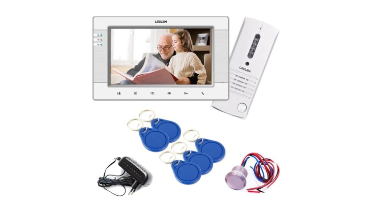 Zestaw wideodomofonowy z monitorem 7cali JB305_V34 / No9 / czytnik / 5xbrelok