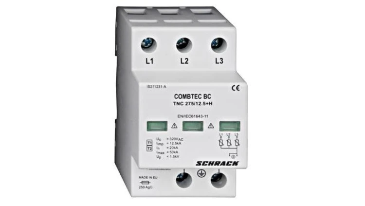 Ogranicznik przepięć Typ T1+T2 4P 30/60kA 5kA 275V / SPD30Typ T1+T2 4P