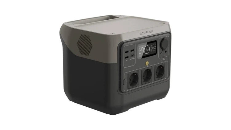 Przenośna stacja zasilania 768Wh, AC 800W, USB 5V 2,4A, USB-C 5/9/12/15/20V 5A, DC 12,6V 10A/3A/3A Wi-Fi BT, EcoFlow River 2 Pro