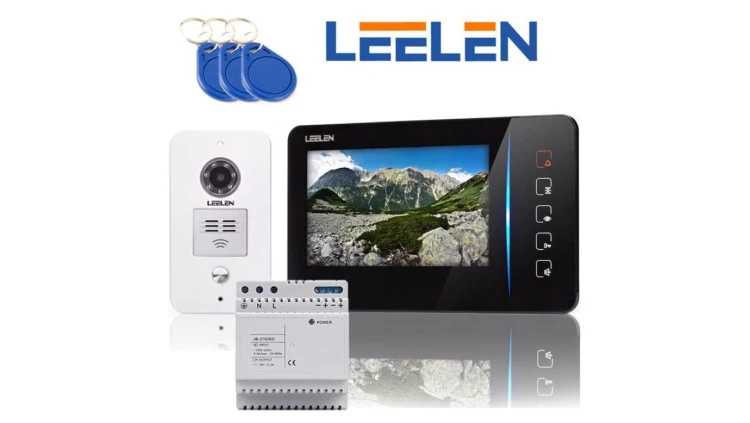 Zestaw wideodomofonowy z monitorem 7cali JB305_N60 / No15pc + zasilacz na szynę DIN + 3xbrelok (z czytnikiem)