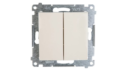 Simon 54 Łącznik bryzgoszczelny świecznikowy IP44, szybkozłącza, kremowy DW5B.01/41