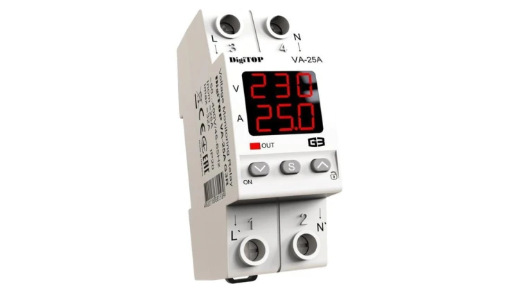 Przekaźnik napięciowy z kontrolą prądu DigiTOP VA-25A G3R