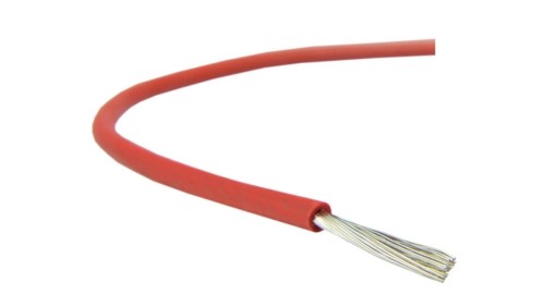 Kabel silikonowy SIF 180C 300/500V 1 ciepłoodporny LSOH czerwony linka BSG /100m/
