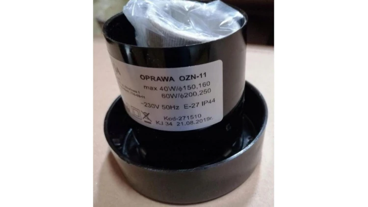 Oprawa czarna OZN 11 na słup ogrodowy 271510