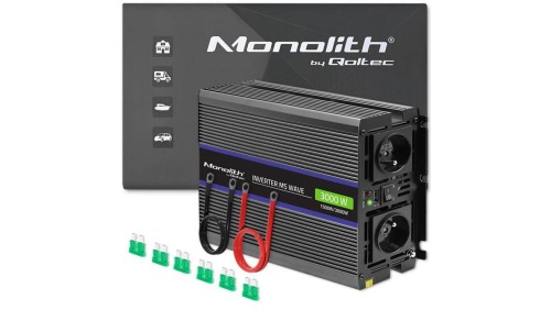 Qoltec Przetwornica napięcia Monolith 3000 MS Wave 12V na 230V 1500/3000W USB