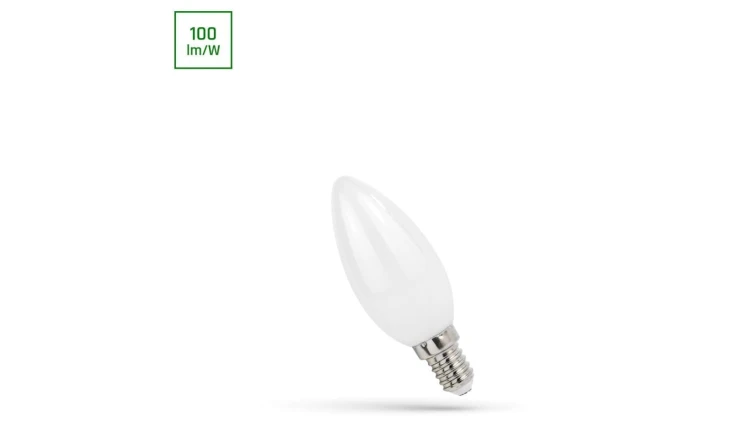 LED ŚWIECOWA E-14 230V 1W COG WW MILKY SPECTRUM