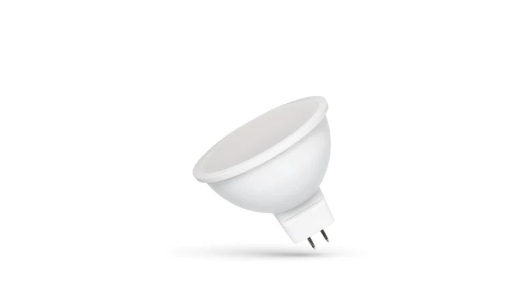 LED MR16 12V 6W SMD WW z MLECZNĄ SZYBKĄ SPECTRUM +