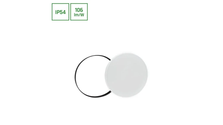 NYMPHEA BLACK i WHITE RINGS 32W WW 230V 115st IP54 FI380x55 BIAŁY/CZARNY OKRĄGŁA