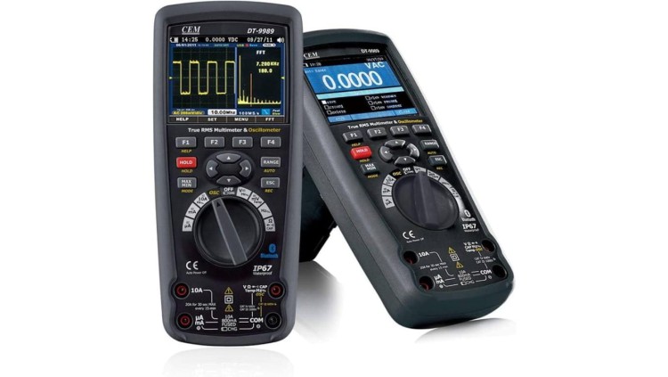 Multimetr przemysłowy z funkcją oscyloskopu Bluetooth, IP67 CAT IV 600V, CAT III 1000V DT-9989