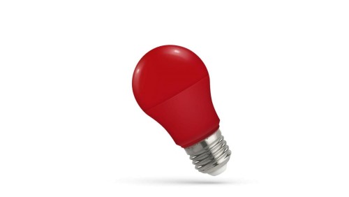 LED GLS E-27 230V 4.9W CZERWONY SPECTRUM