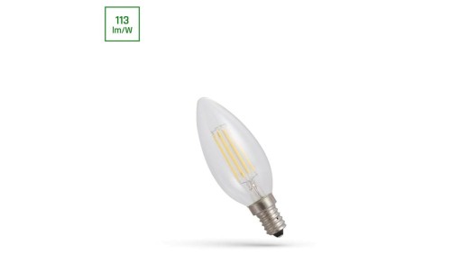 LED ŚWIECOWA E-14 230V 4W COG WW CLEAR SPECTRUM