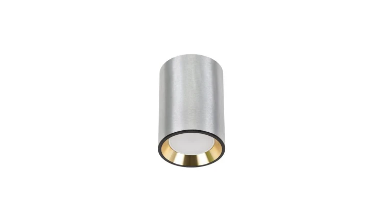 CHLOE GU10 MINI NATYNKOWA GU10 250V IP20 70x100mm SREBRNY, ŚRODEK ZŁOTY okrągła