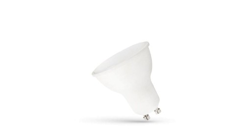 LED GU10 230V 7,5W SMD CW z MLECZNĄ SZYBKĄ biała plastikowa SPECTRUM
