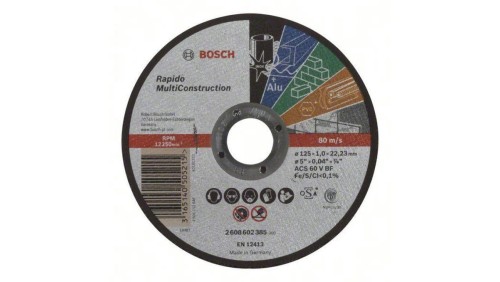 TARCZA RAPIDO MULTICONSTRUCTION 125*1,0 PROSTA