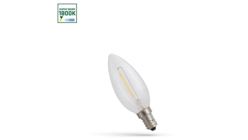 LED ŚWIECOWA E-14 230V 1W COG 1800K CLEAR SPECTRUM