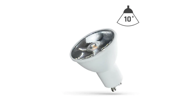 LED GU10 230V 6W SMD 10st WW z soczewką SPECTRUM
