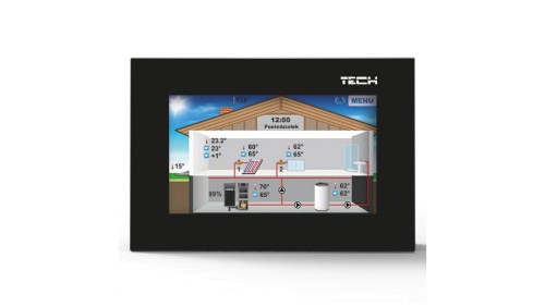 TECH ST-281 - Regulator pokojowy z komunikacją RS kolor czarny