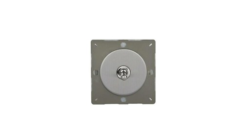VariGrid Włącznik uchylny pojedynczy Metal stal szlifowana dźwigniowy 10A 230V uchylny EGT1S (system ramkowy Varilight)