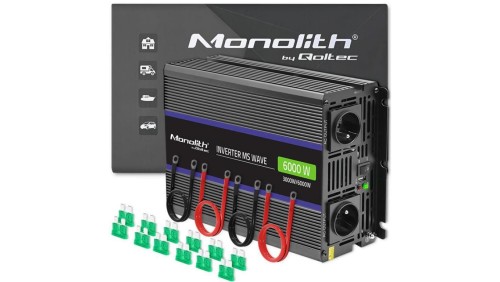 Qoltec Przetwornica napięcia Monolith 6000 MS Wave 12V na 230V 3000/6000W USB