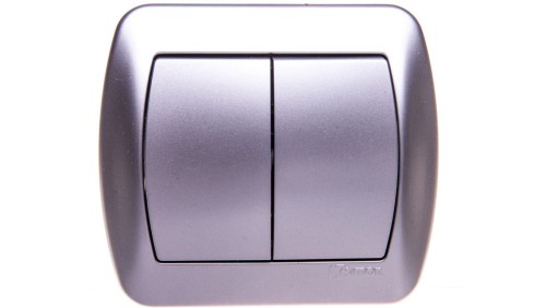 Simon Akord Łącznik schodowy podwójny aluminium metalizowane AW6/2/26