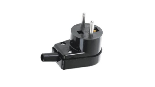 Wtyczka kątowa 16A 250V IP20 czarna 220-05