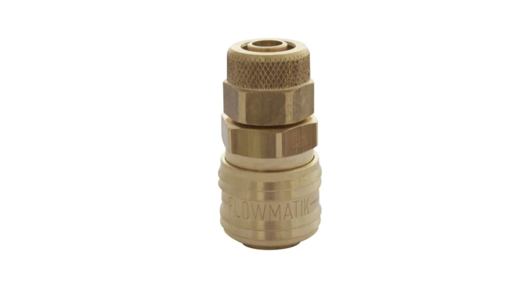 Szybkozłącze pneumatyczne DN7,2 typ 26, skręcane do węża fi 12x9 mm, mosiądz