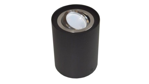 Oprawa sufitowa Siroco Black/srebrna ruchoma okrąg