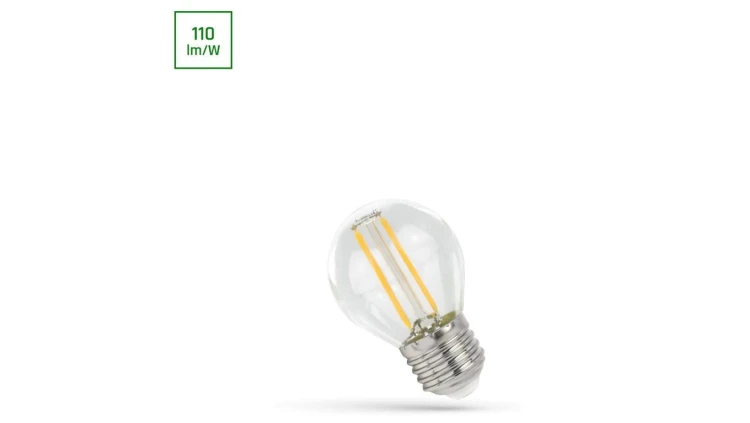 LED KULKA E-27 230V 1W COG NW CLEAR SPECTRUM