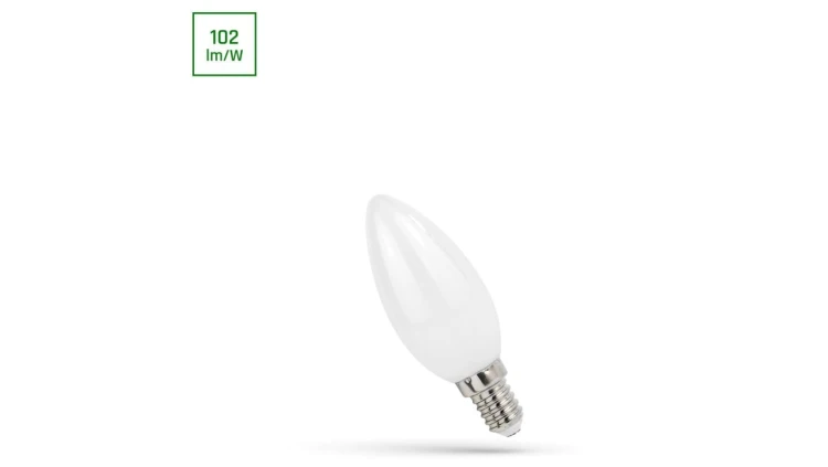 LED ŚWIECOWA E-14 230V 4W COG NW MILKY SPECTRUM
