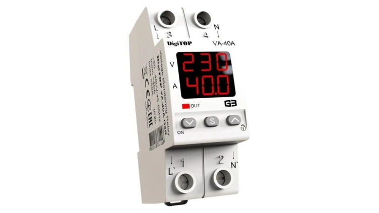 Przekaźnik napięciowy z kontrolą prądu DigiTOP VA-40A G3R