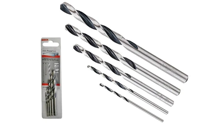 ZESTAW WIERTEŁ 5 SZT. POINTTEQ DO METALU 2,3,4,5,6