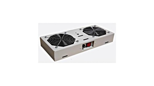 Wentylator dachowy 2x do S-RACK, włącznik/wyłącznik, RAL7035