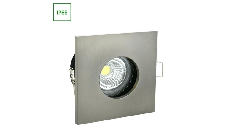 FIALE IV GU10 OCZKO GU10 250V IP65 82x82x52mm SREBRNY kwadrat.
