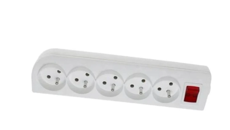 Rozgałęźnik do przedłużacza z wyłącznikiem 5-gniazd z/u biały GN-50W